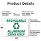 Signmission Recyclable Aluminum Cans Only with Graphic, 24 in W x Rectangle, Aluminum OS-2PACK-MISC-A-1824-L-19507 - alternate 4